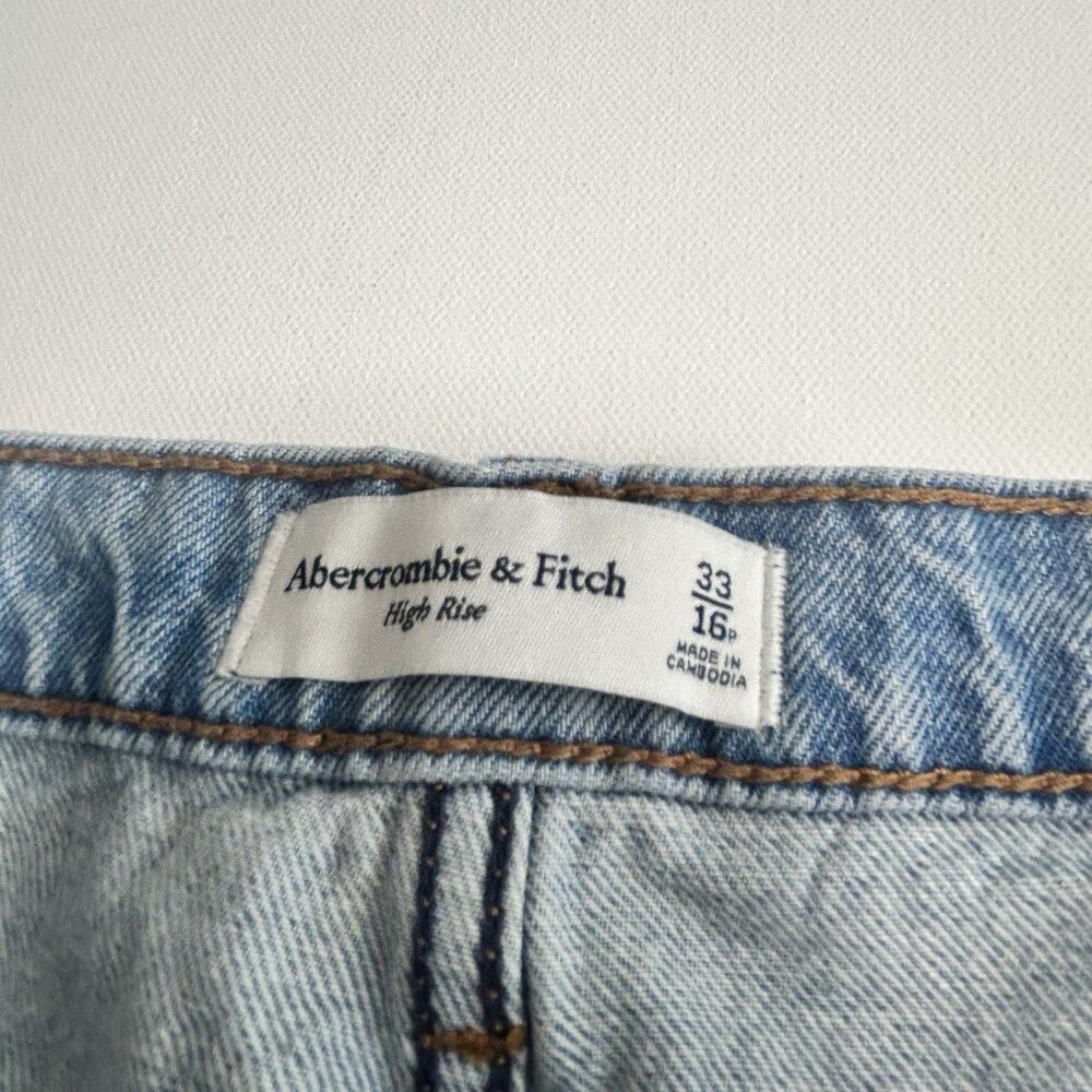 High Rise Denim Midi Jean Skirt Front Slit Abercrombie & Fitch Size 33/16 - Picture 4 of 8